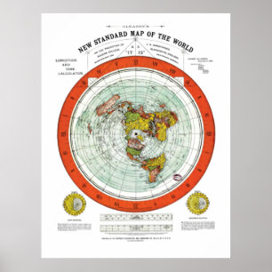 Gleonons nya standard karta i världen poster