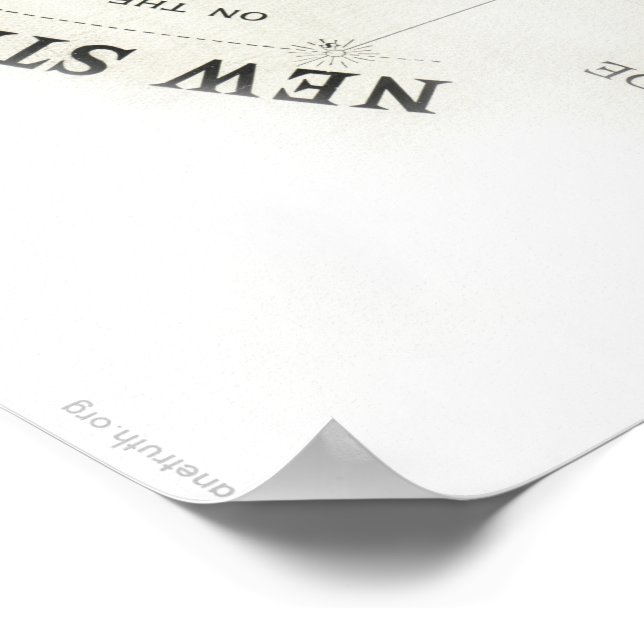 Gleonons "NYA STANDARDKARTA I VÄRLDEN" Poster (Hörn)