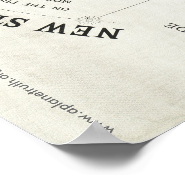 Gleonons "NYA STANDARDKARTA I VÄRLDEN" Poster (Hörn)