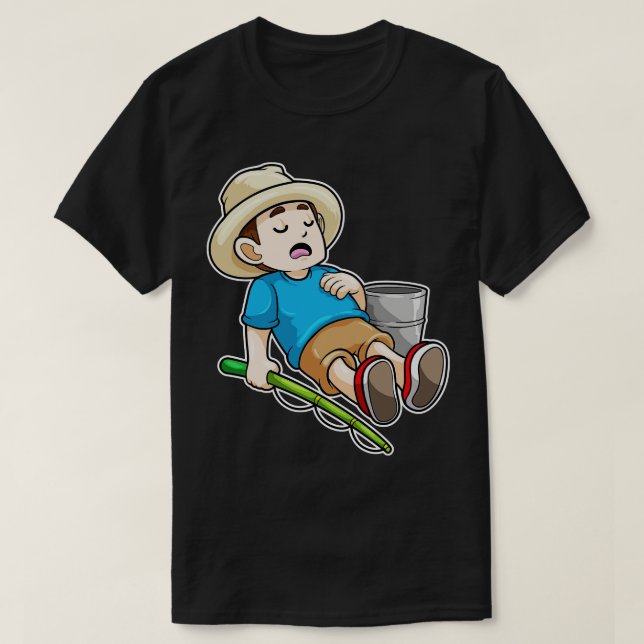 Gler med fisketrädsbucket 2 t shirt (Design framsida)