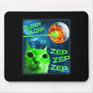 Glerp Glorp Rolig Alien Katt Hjärnrot Meme Musmatta