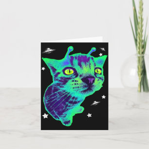 Glerp Glorp Roligt Alien Katt Meme Gnarp Katt Dum  Kort