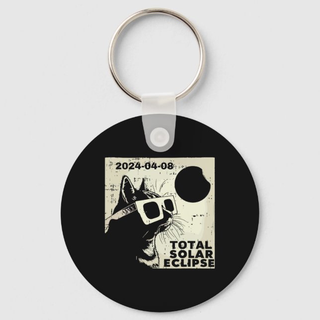 Gles Total Solar Eclipse April 8 2024 Totality Nyckelring (Framsida)