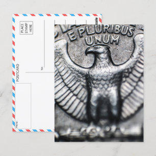 Glesup-up med majestic Eagle Emblem Vykort