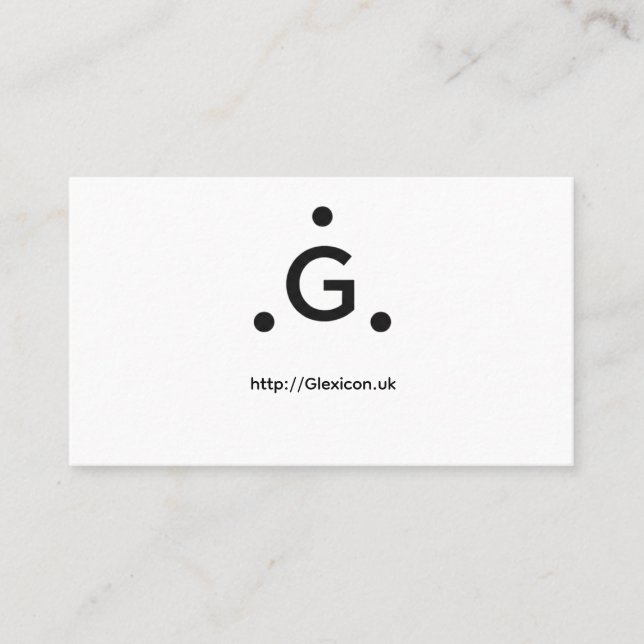 Glexicon Storbritannien Visitkort (Framsida)