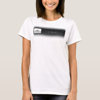 glid för att låsa upp tee shirt