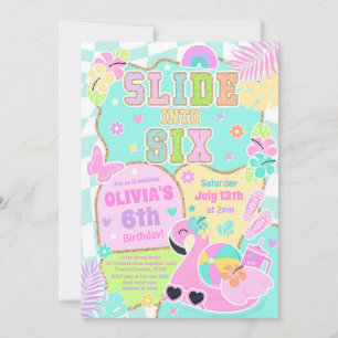 Glid In I Sex Snygga Flickpool Fest Födelsedag Inbjudningar