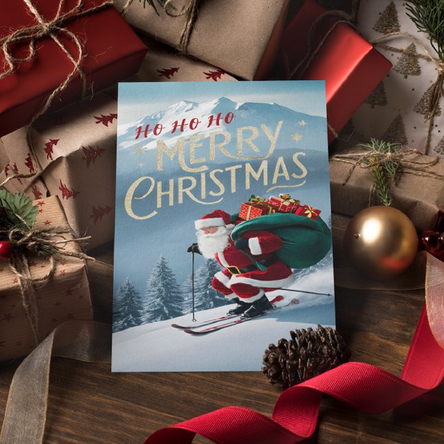 Glidande genom vinterns famn vykort (Skapare uppladdad)