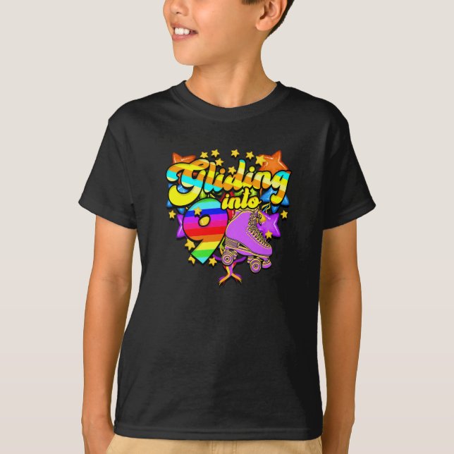 Glidande in i 9 - skridskoåkning t shirt (Framsida)