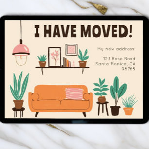 Glidande meddelande adress Cute Living Room Card Inbjudningar