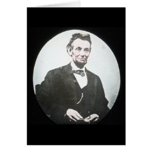 Glidbana för lykta för Abraham Lincoln vintage Hälsningskort