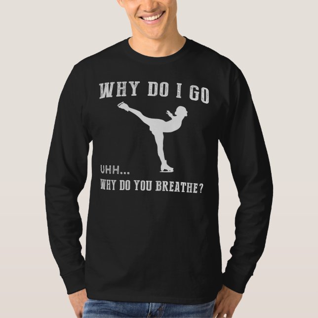 Glide in i Humor - Funny Ice Skating Slogan Tee fo (Framsida)