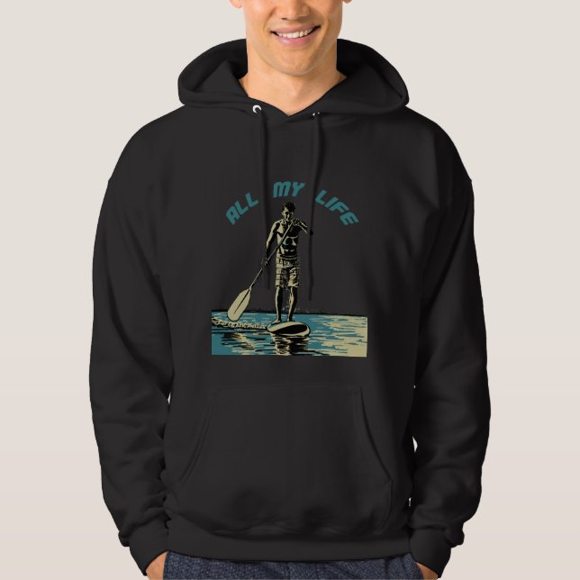 Glide, rid och surfa på sup-padlar hoodie (Framsida)