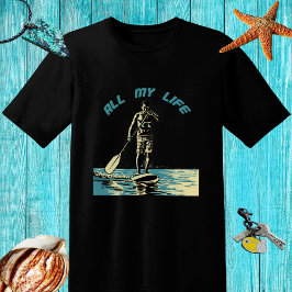 Glide, rid och surfa på sup-padlar t shirt