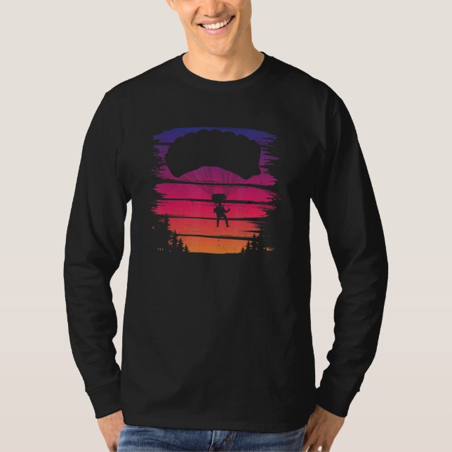 Glider Flying Adventure Sport Paragliding for Para T Shirt (Framsida)
