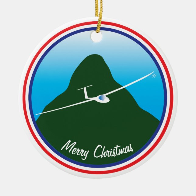 Glider Julgransprydnad Keramik (Framsidan)