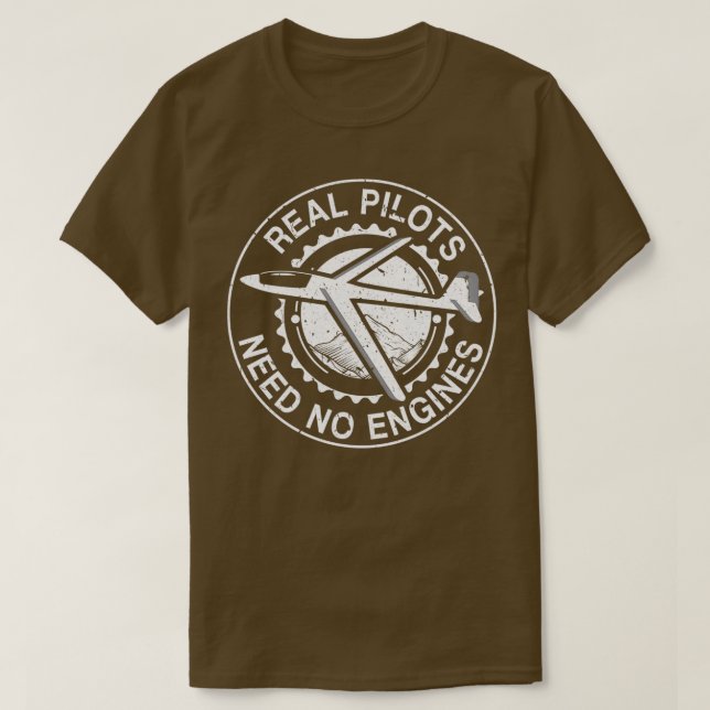 Glider Pilot Gliding Life No Engines T Shirt (Design framsida)