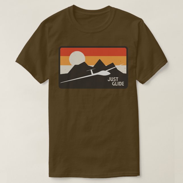 Glider Pilot Gliding Soaring Flygplan Retro T Shirt (Design framsida)