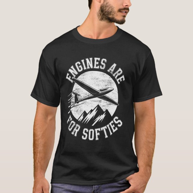 Glider Pilot Soaring Club Sailplane Långärmad T Shirt (Framsida)