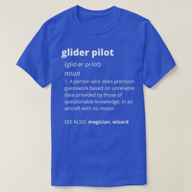 Glider-pilot T Shirt (Design framsida)
