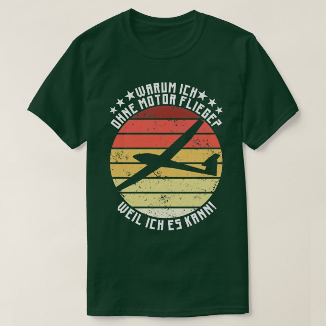 Glider-pilot utan motorreglage t shirt (Design framsida)