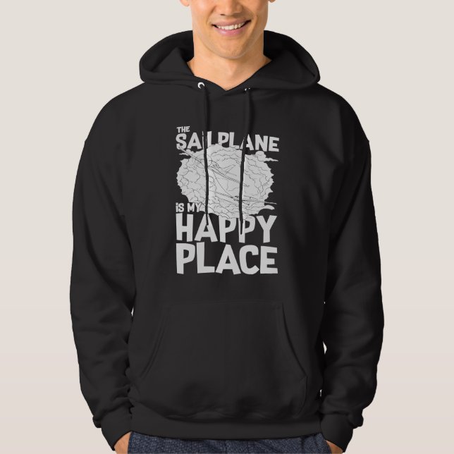 Glider Plane Pilot Flying Sailplane Training Fligh Hoodie (Framsida)