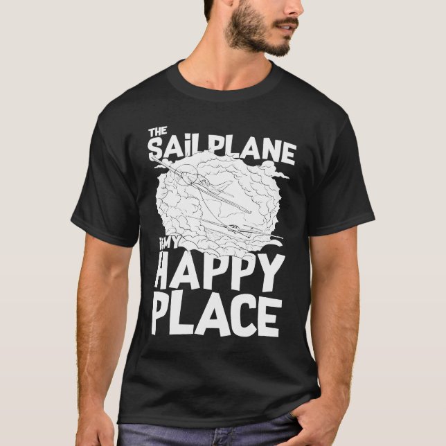 Glider Plane Pilot Flying Sailplane Training Fligh T Shirt (Framsida)