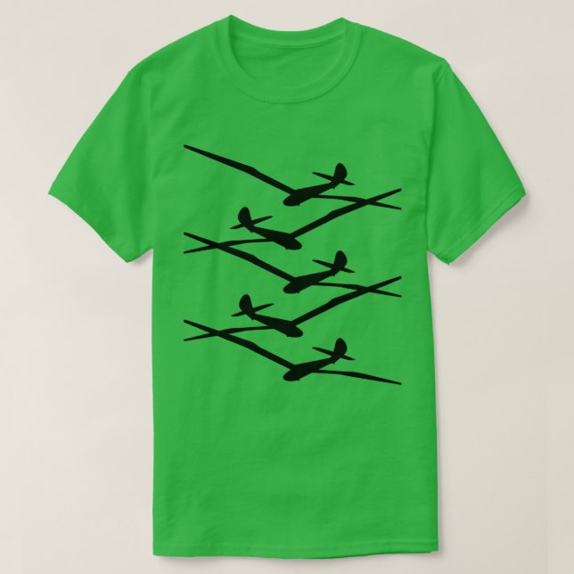 Glider-skjutreglerreglage flygplan 12 t shirt (Design framsida)