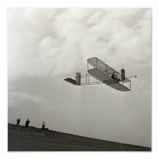 Glider Test Flight Aviation Wright Brothers Fototryck (Framsidan)