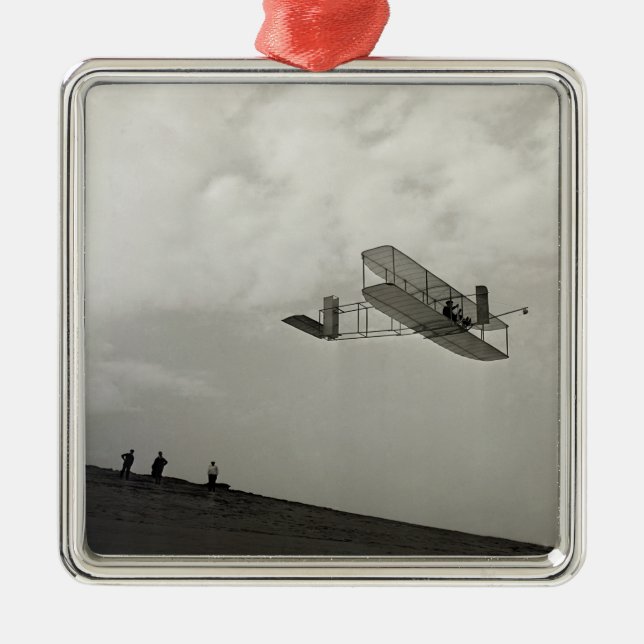 Glider Test Flight Aviation Wright Brothers Julgransprydnad Metall (Framsidan)