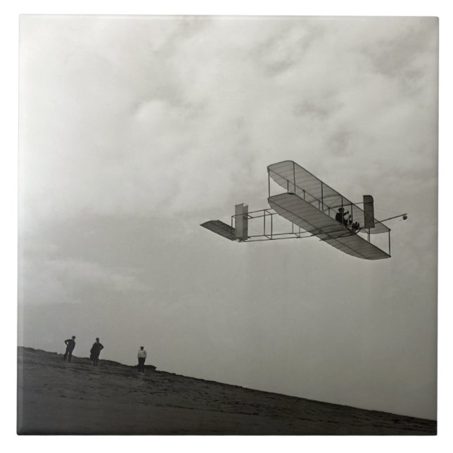 Glider Test Flight Aviation Wright Brothers Kakelplatta (Framsidan)