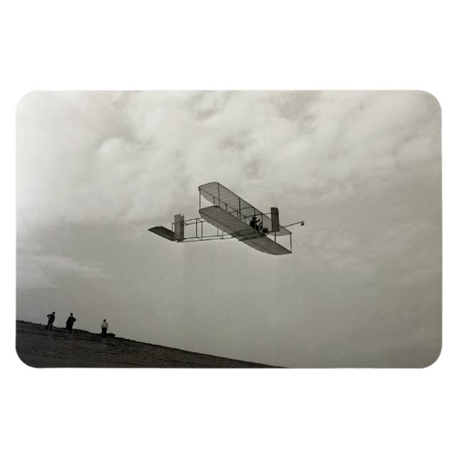 Glider Test Flight Aviation Wright Brothers Magnet (Horisontell)