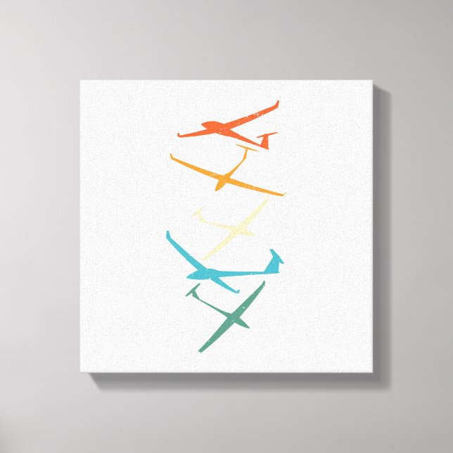 Gliders | Glider Pilot Thermals Soar Soar Gifts Canvastryck (Framsida)