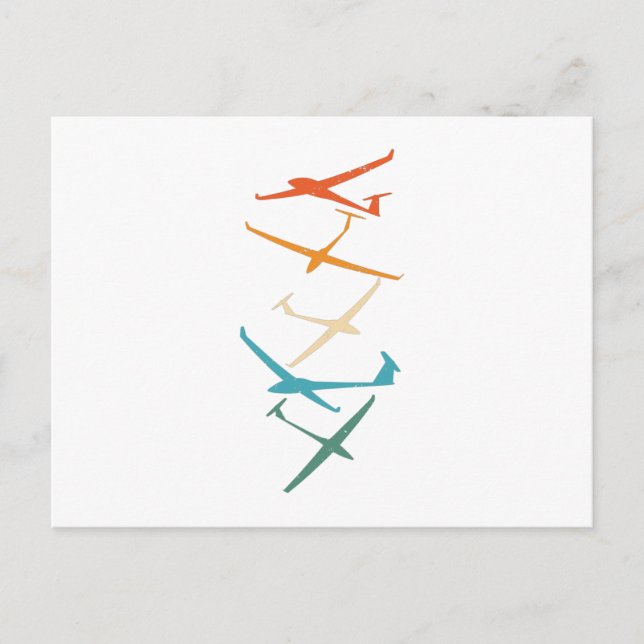 Gliders | Glider Pilot Thermals Soar Soar Gifts Vykort (Framsida)