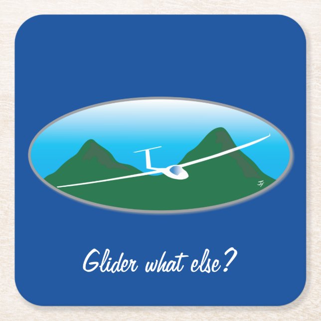 Glidflygplan - vad annat? underlägg papper kvadrat (Framsidan)