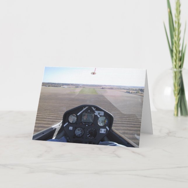 Glidflygplanet på final att närma sig kort (Framsida)