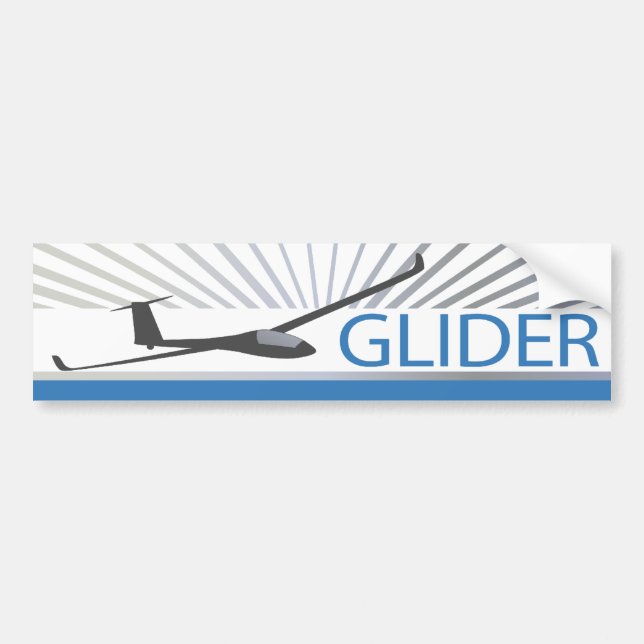 GlidflygplanSailplane flygplan Bildekal (Framsidan)