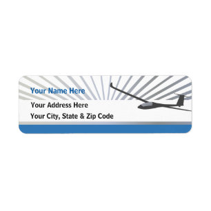 GlidflygplanSailplane flygplan Returadress Etikett