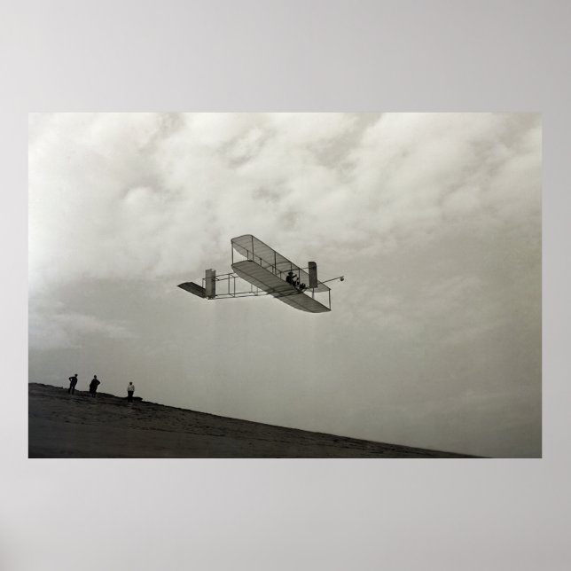 Glidflygtestflygning Aviation Wright Brothers Poster (Framsidan)