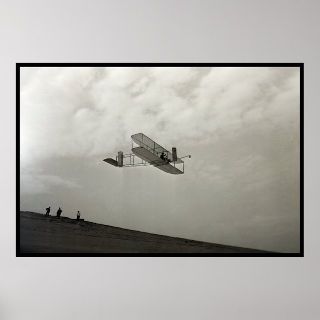 Glidflygtestflygning Aviation Wright Brothers Poster (Framsidan)