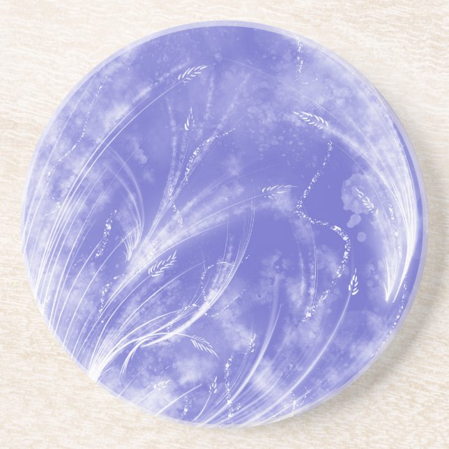Gliding Änglar Abstrakt Blommigt Blue Underlägg (Framsidan)