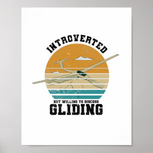 Gliding Gift Glider-piloter Värmeskott Soar Soa Poster