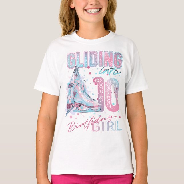 Gliding in i 10, figur-skridningsdag t shirt (Framsida)