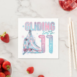 "Gliding into" 11:e födelsedagskalkeringen i party Pappersservett