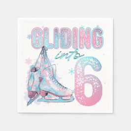 "Gliding into" 6e födelsedagskalkering party Pappersservett