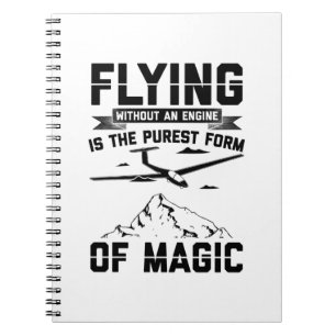 Gliding Pilot Glider Hobby Sailplane Gift Idea Anteckningsbok