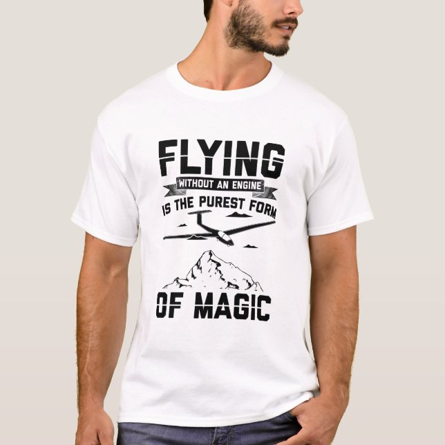 Gliding Pilot | Glider Hobby Sailplane Gift Idea T Shirt (Framsida)