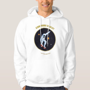 Gliding through Galaxy Unisex Retro Hoodie