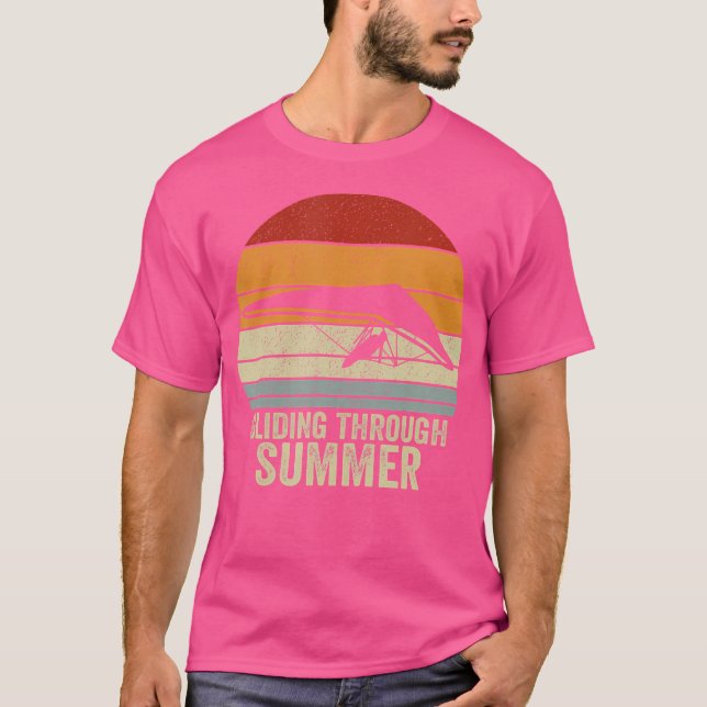 Gliding Through Summer Hang Glider T Shirt (Framsida)