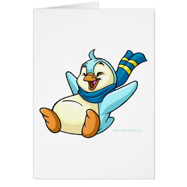 Glidning av blått Bruce Hälsningskort (Framsidan)